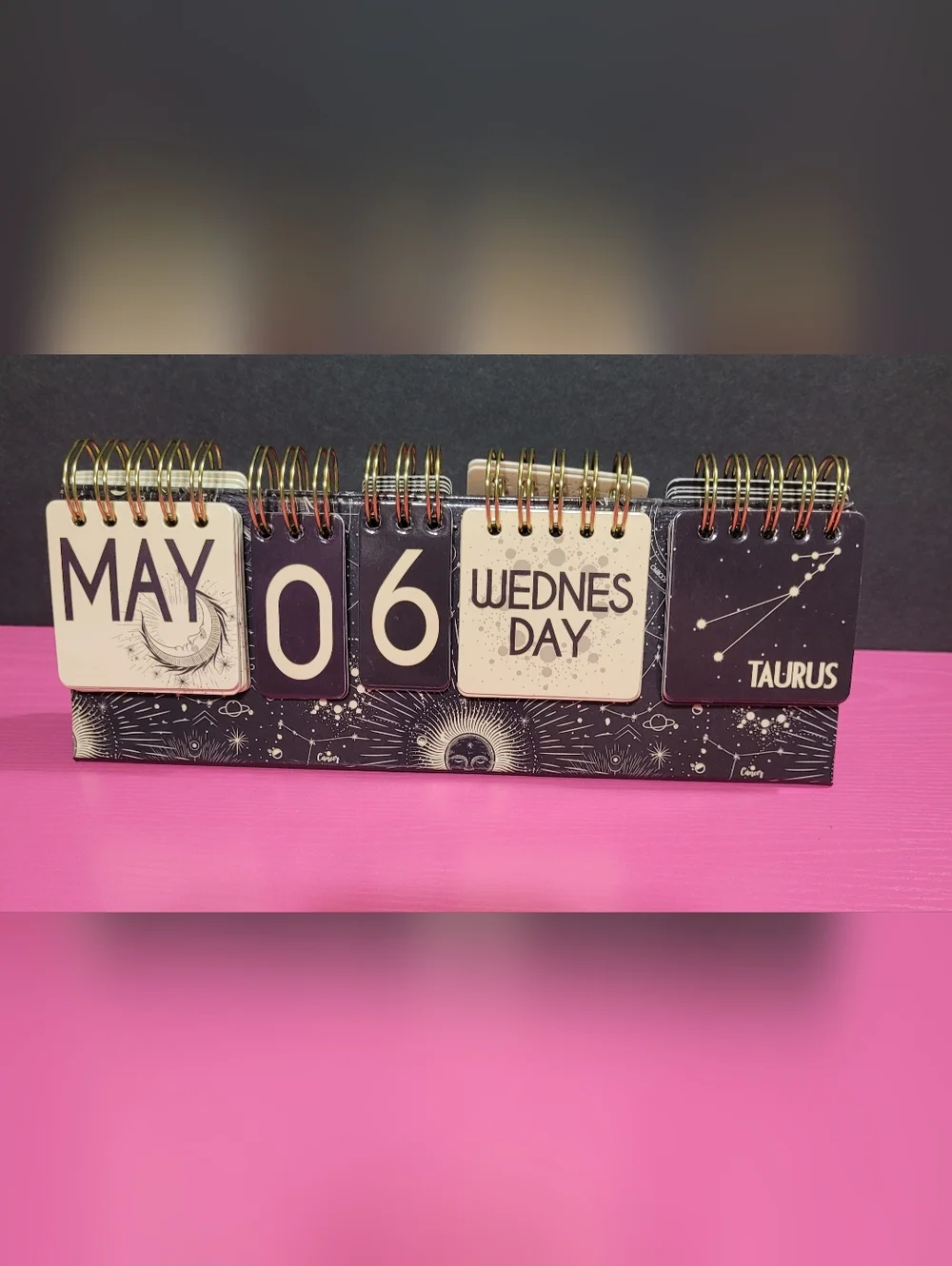 Astrology Constellation Theme Desk Flip Perpetual Calendar (0956)